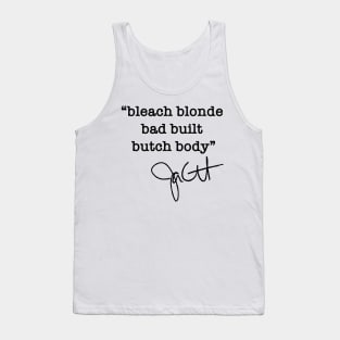 bleach blonde bad built butch body - jasmine crockett (black) Tank Top